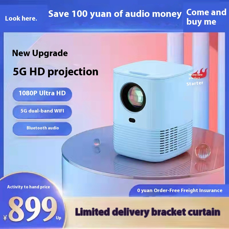 X6 Projector Home Projector Home Theater1080 PPhysical Resolution4k Projector