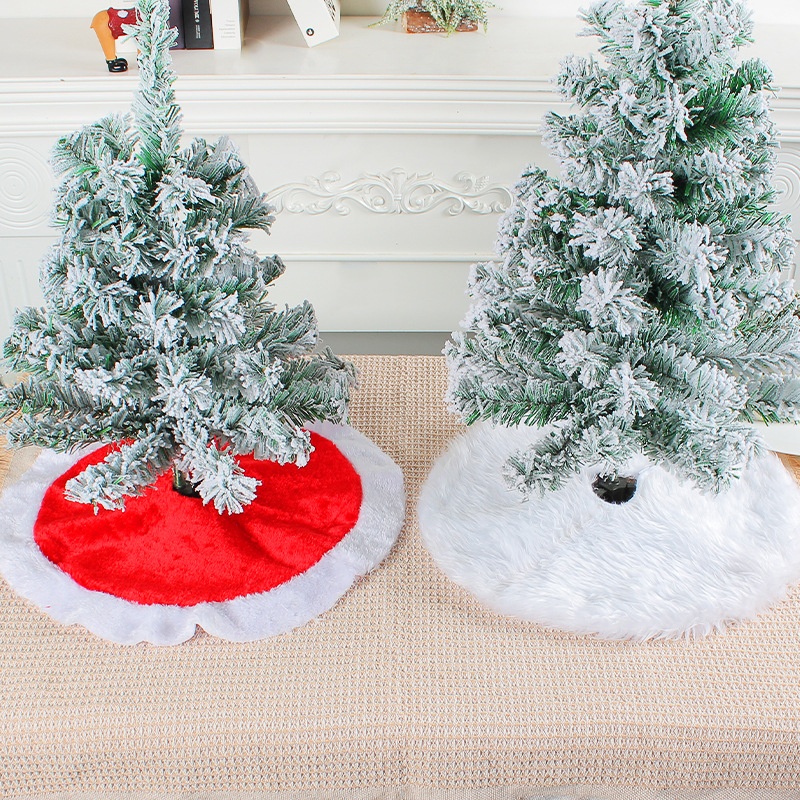 Creative Mini Plush Tree Skirt Desktop Small Christmas Tree Skirt Restaurant Atmosphere Decoration