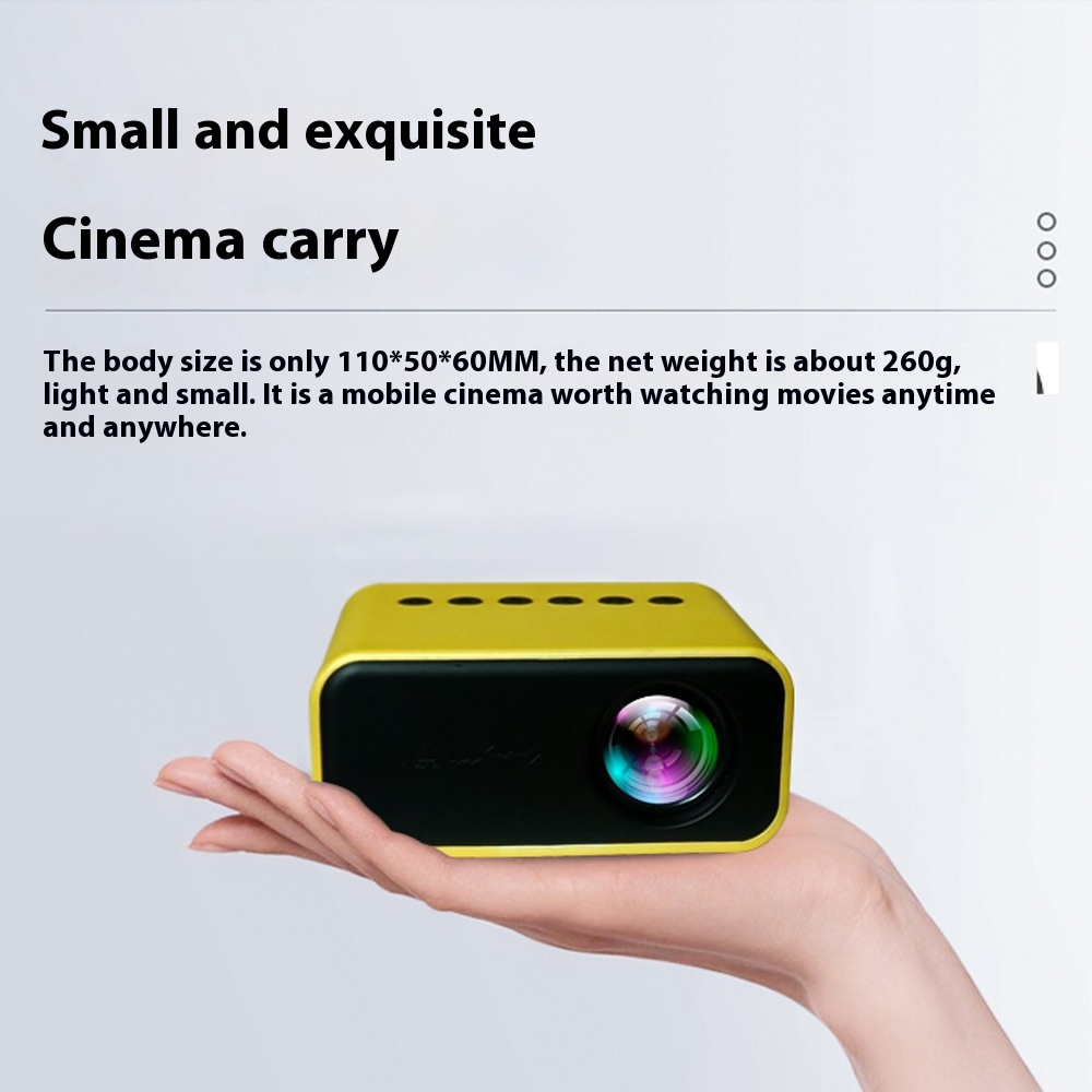 YT500 Projector Home Mini Micro Mobile Phone With The Same Screen Children's Learning HDLEDProjector Direct