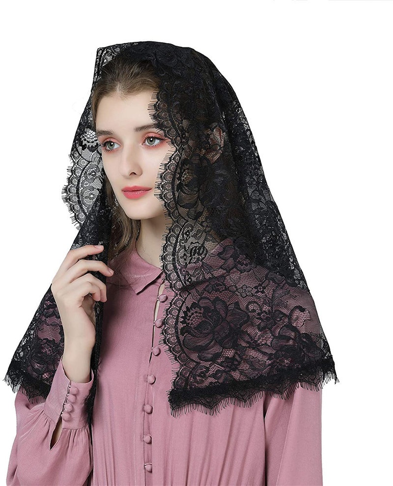 Bride Wedding Embroidered Veil Lace Women's Shawl Net Veil Black Milky White Silk Scarf*