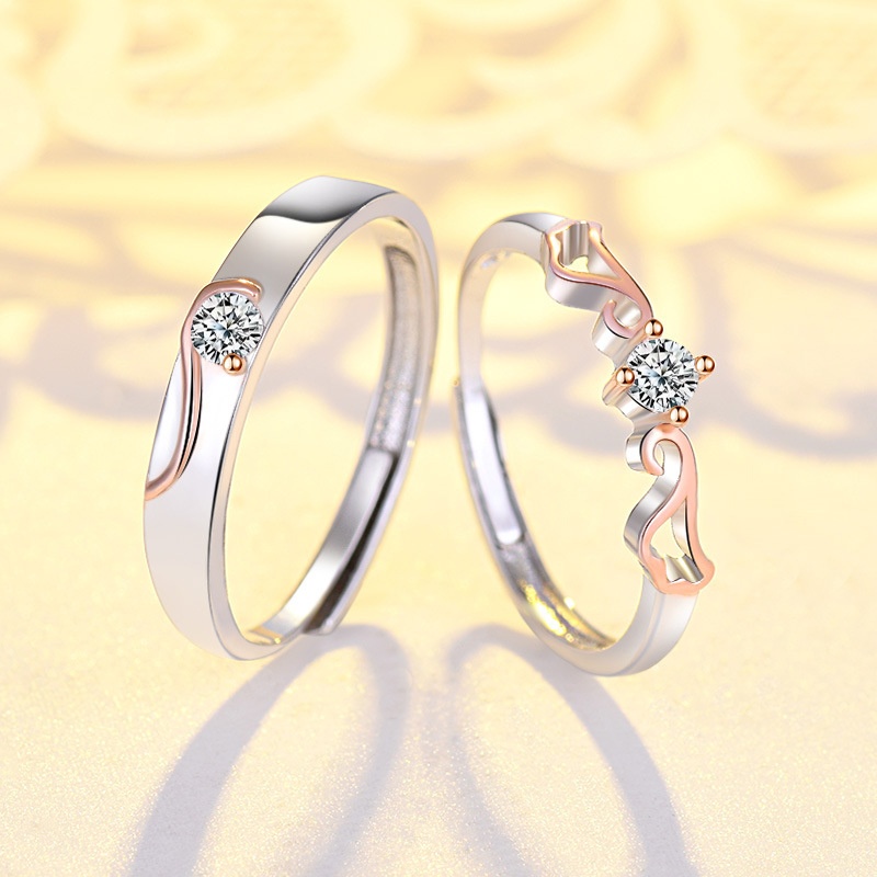 S925 Sterling Silver Couple Rings,Matching Wedding Rings,Jewelry
