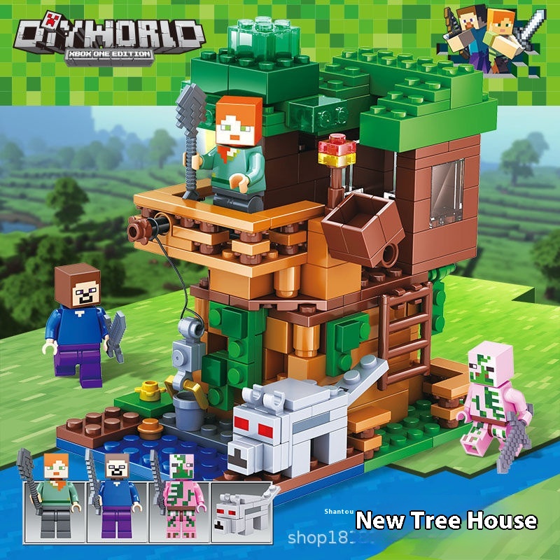 LEGONinjago And Minecraft Treehouse Building Blocks–Educational Assembly Toy For Boys