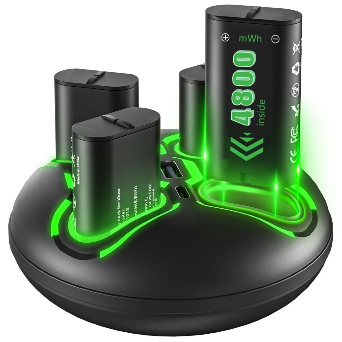 Xbox One Controller Battery Charging Dock-Compatible With Xbox Series Controllers And Mobile Charging Functionality