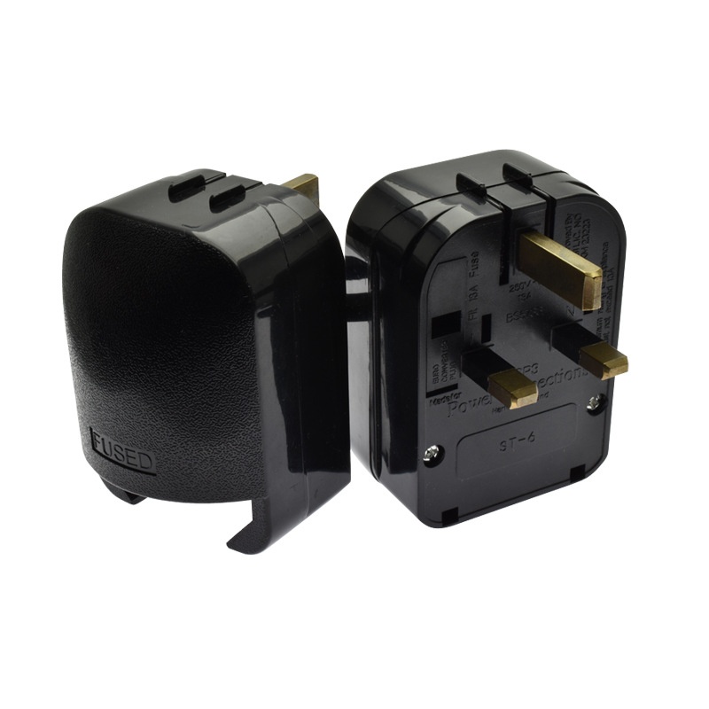 ST-6 Conversion Socket Plug German French European Conversion British Interchangeable Plug(with Full Copper Ground Wire)PUS