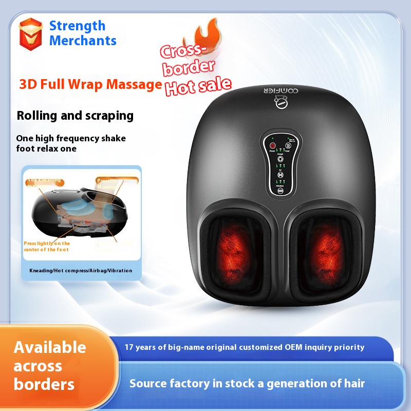 Foot Massage Machine Fully Automatic Leg And Foot Integrated Beauty Leg Massager Fully Wrapped Air Bag Kneading Heating Foot Massager