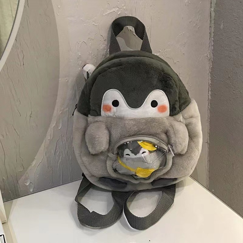 Cartoon Penguin Backpack Doll Shoulder Bag