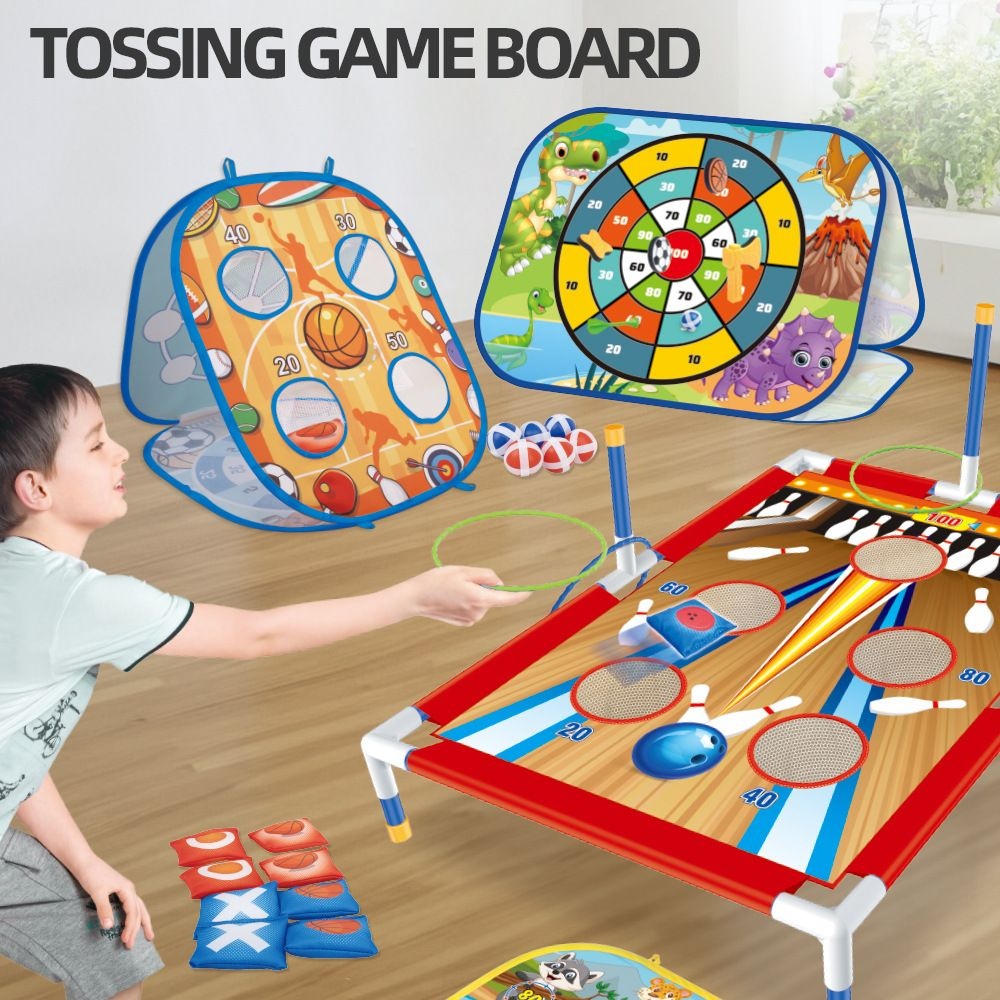 Sandbag Toss Board-Children's Sensory Training Ring Toss Toy