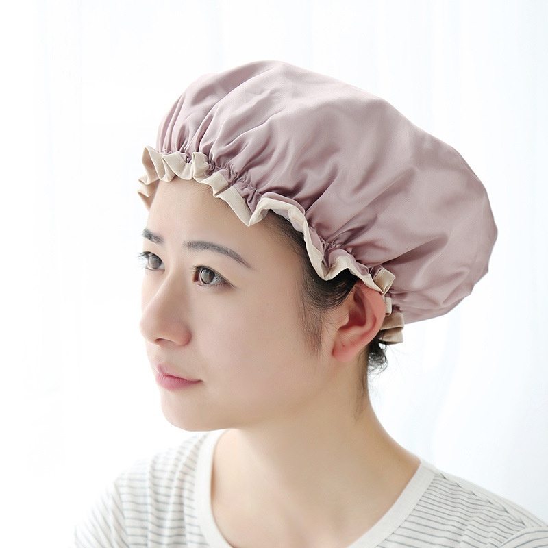 Waterproof Women's Shower Cap For Adults With Long Hair,Multifunctional Home Kitchen Anti-smoke Cap