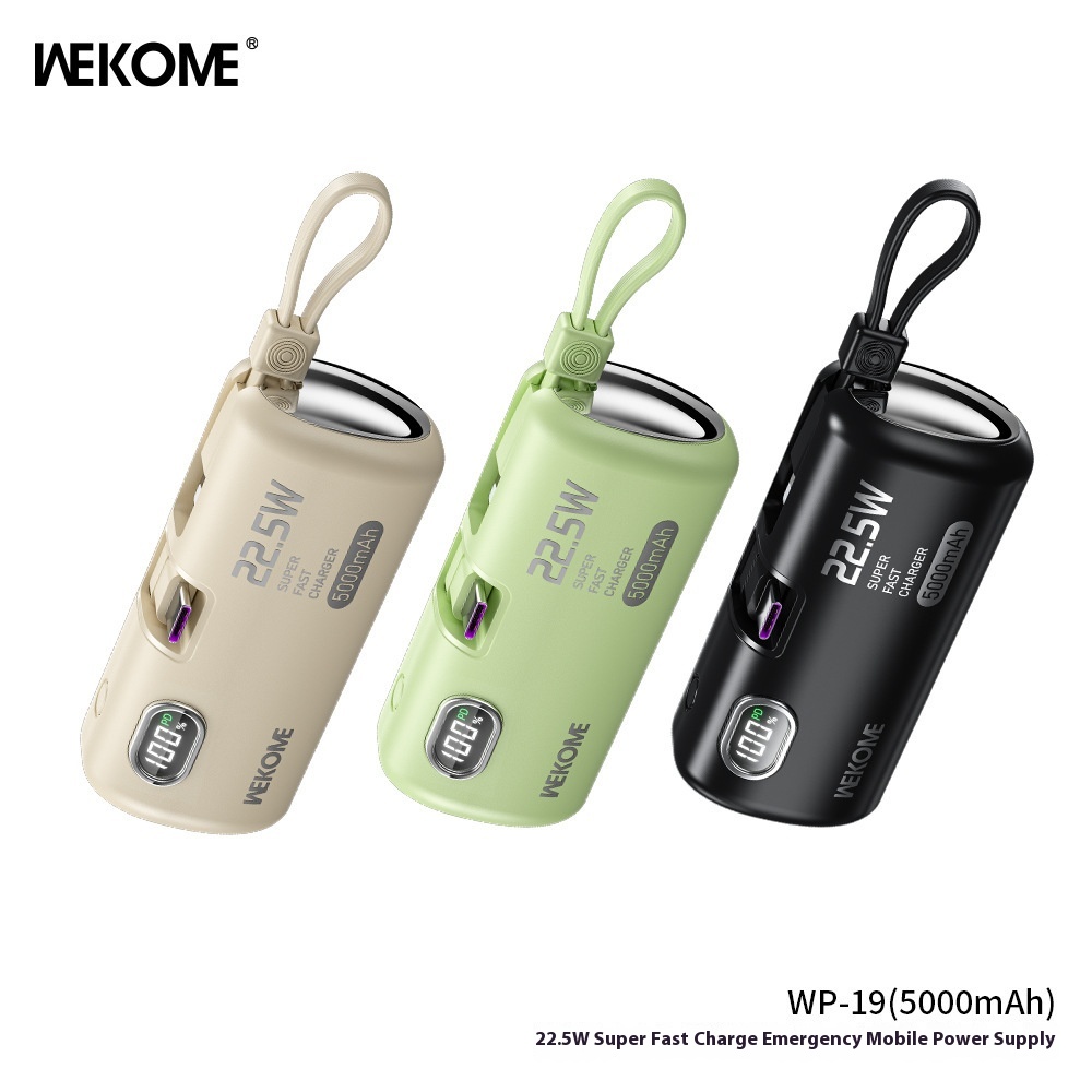 WEKOMECapsule Mobile Power22.5 WMobile Phone Holder Outdoor Emergency5000m Ah WP-19