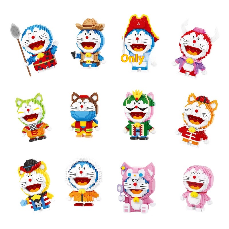 Doraemon Twelve Constellations Series Compatible With Lego Building Blocks Cartoon Puzzle Children's Ornaments