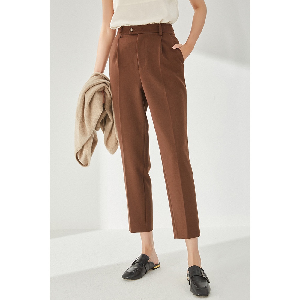 Shenghong24 Spring Thick Style Temperament Professional Commuting Slim Pants Carrot Cigarette Pencil Trousers Female12668