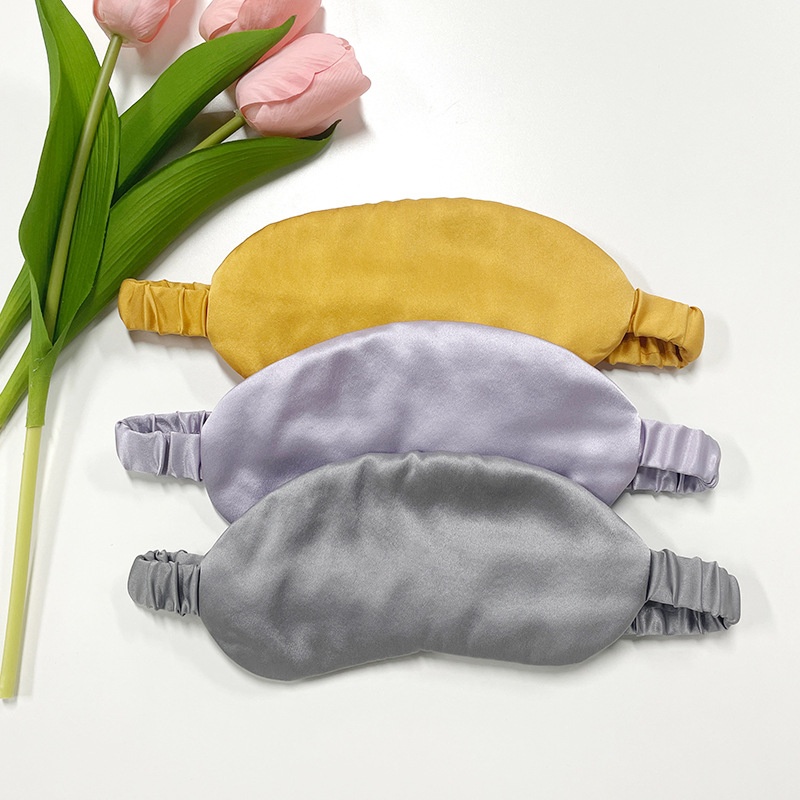 Style Mulberry Silk Sleeping Eye Mask Light-proof Breathable Soothing Eye Fatigue Multi-color Elastic Band Design