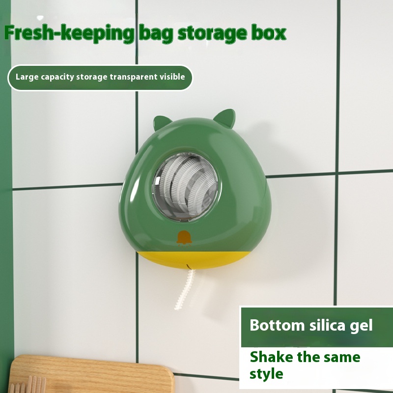 Wall-mounted Plastic Wrap Storage Box Kitchen Fresh-keeping Bag Storage Box Bathroom Shower Cap Storage Box Living Room Shoe Cover Box