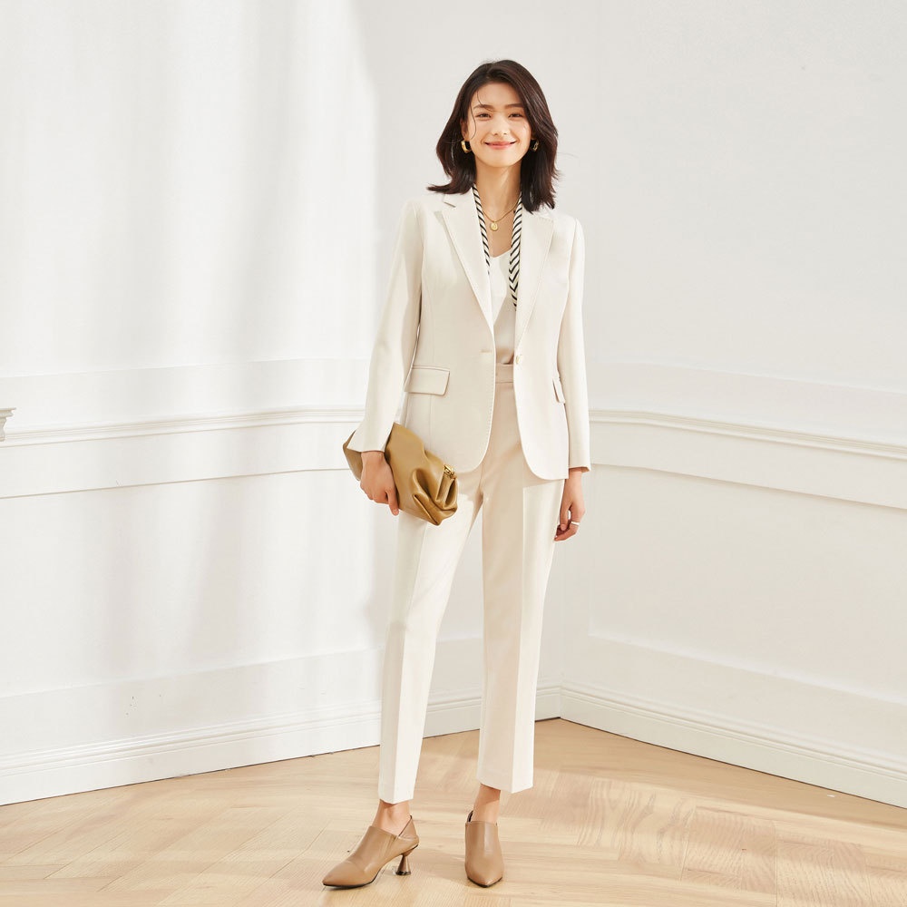 Shenghong23 Spring TRSuit Simple Workplace Commuter Temperament Jacket Suit13527 Pants13517