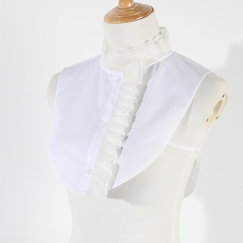 Spring Women's Viscose Adjustable Design Niche Temperament Commuter Lace Shirt Fake Collar