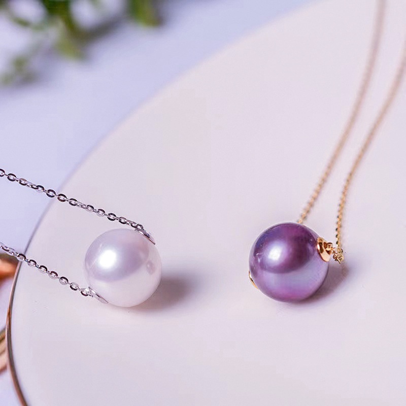 APearl Passepartout Necklace Natural Freshwater Pearl Pendant Gold Silver S925 Silver Necklace Clavicle Chain