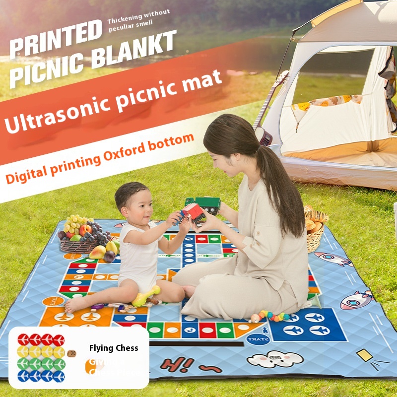 Oxford Cloth Bottom Ultrasonic Picnic Mat Outdoor Beach Mat Cushion Picnic Cloth Moisture-proof Camping Mat Tent Mat