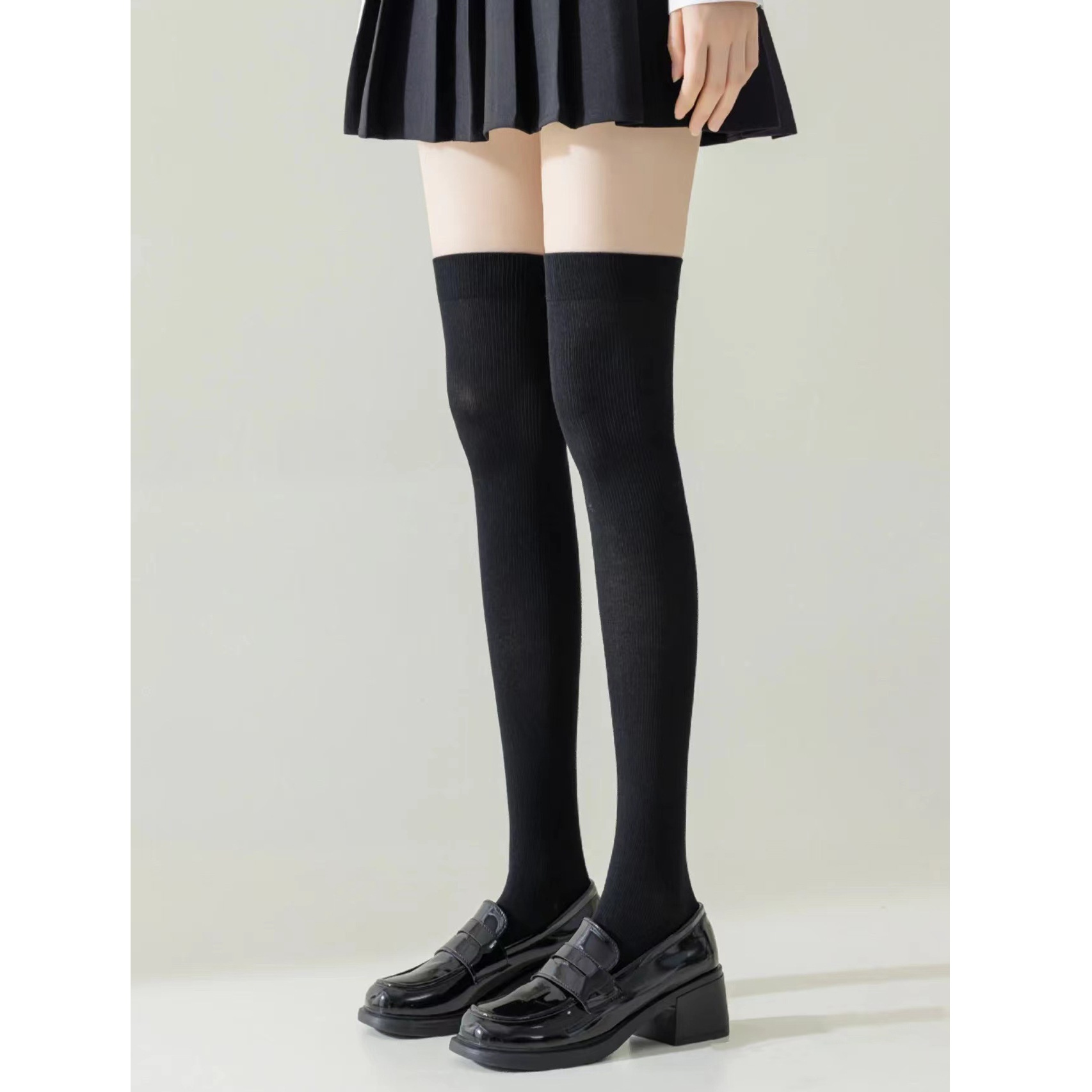 Autumn And Winter Soft Warm Wool Knee-high Socks Slightly Pressed Slim No-fall JKSocks Comfortable No Curling Long Socks For Women