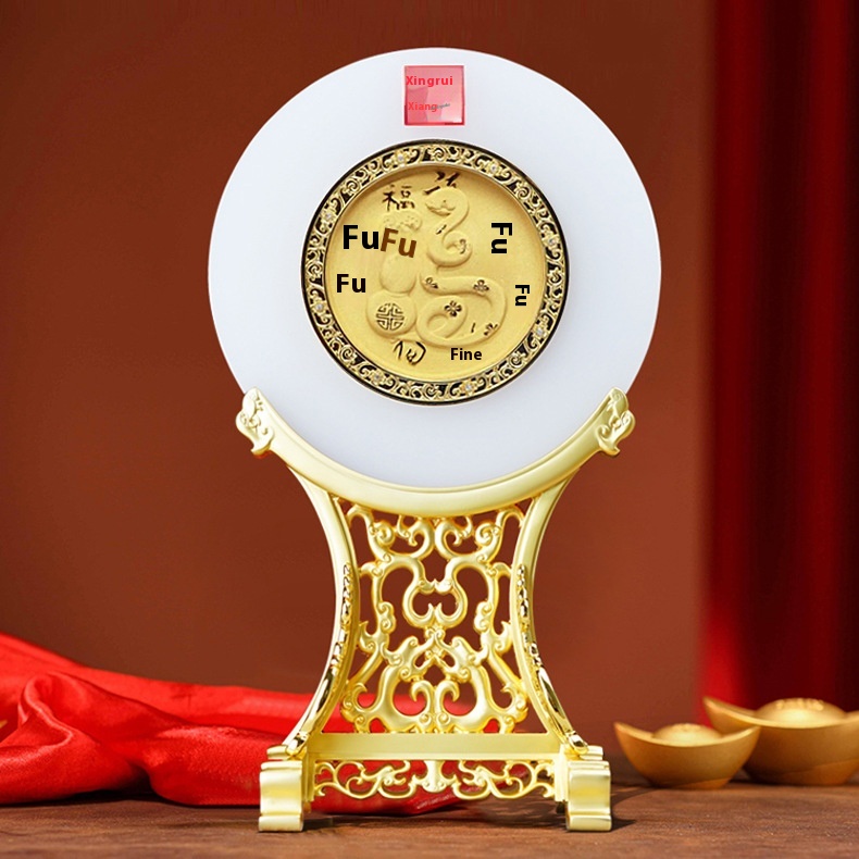 Velvet Sand Gold Glass Gold Snake Ornaments Zodiac Snake Crafts Prize Coiled Snake Yearurance Company Annual Meeting Gift Mascot