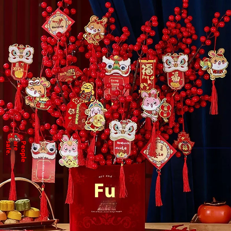 Potted Plant Green Plant Decoration Small Pendant Year Of The Snake Spring Festival Year Small Pendant Office Layout Blessing Small Tag