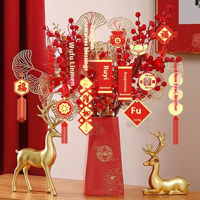 Spring Festival Year Snake Year Pendant Decoration Hanging Card Living Room Potted Small Pendant Home Scene