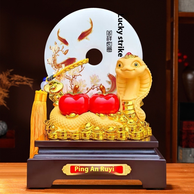 Peaceful And Auspicious Sand Gold Snake Year Peace Buckle Ornamentsurance Company Opening Auspicious Annual Party Gifts Crafts Custom Made