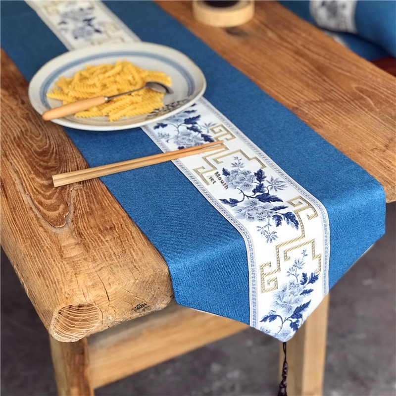 Chinese Table Flag Linen Tea Mat Dry Soaking Mat Zen Table Mat Chinese Style Table Flag Mat Fabric Cotton Linen Custom Simple