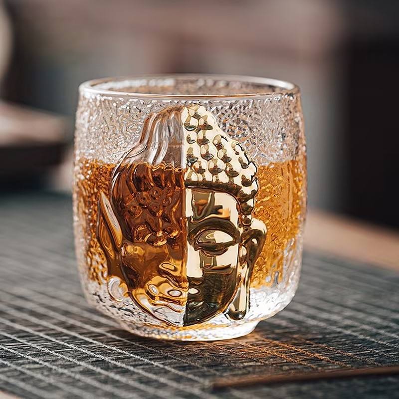 Japanese Style One-thought Cup Crystal Glass Master Cup Heat-resistant Zen Tea Cup Single Cup Glass Kung Fu Tea Tea Set