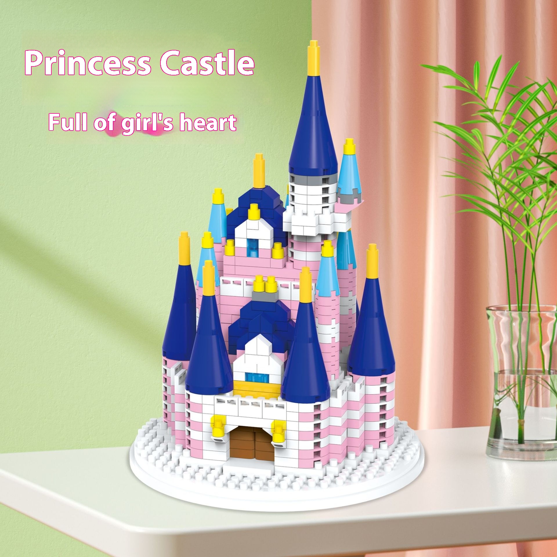 Dreamy Pink Castle Chinese Building Blocks Boys Girls Princess Difficult Educational Toys Children Gift Compatible With Lego