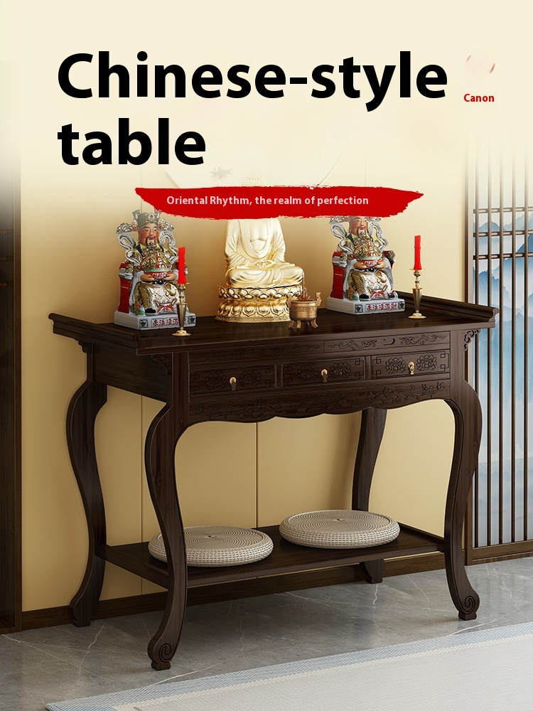 Buddhist Supplies For The County For Buddhist Home Chinese Style Offering Table Solid Wood Entrance Cabinet Buddhist Niche Incense Table Economical Home