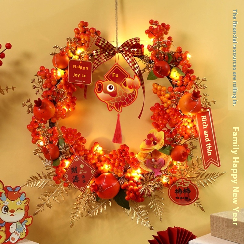 Dragon Year Year Year Decorations Fu Character Pendant Living Room Wreath Door Hangers Spring Festival Scene Year Goods Arrangement