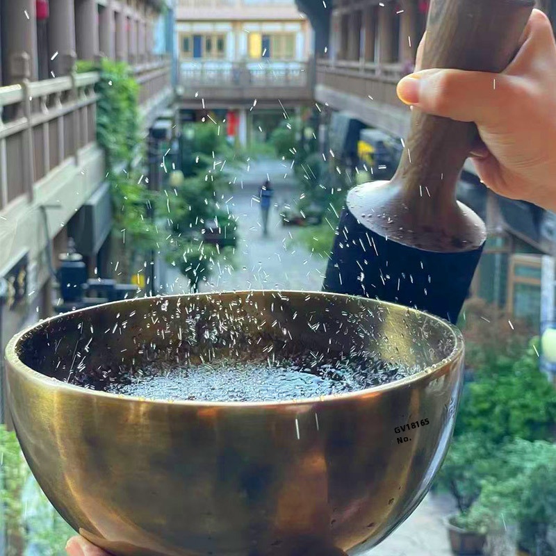 Nepal Handmade Complete Set Of Song Bowl Sound Therapy Yoga Meditation Meditation Meditation Meditation Poring Ear-picking Sanskrit Sound Buddha Sound Copper Chanting Bowl