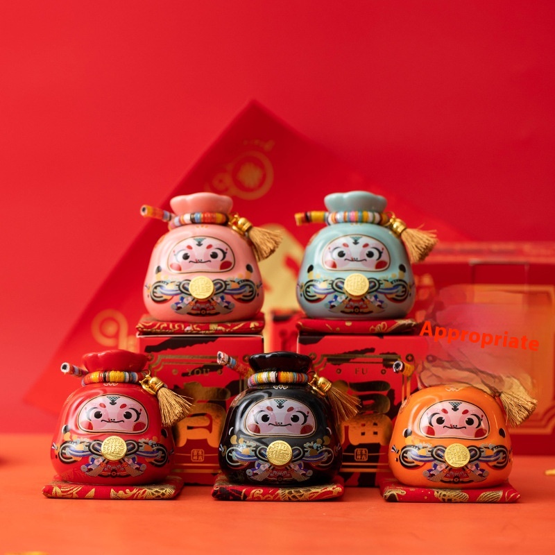 Year Of The Snake Ceramic Zodiac Snake Creative Decoration Company Annual Meeting Gift Gift Lucky Snake Spring Festival Mascot Decorations