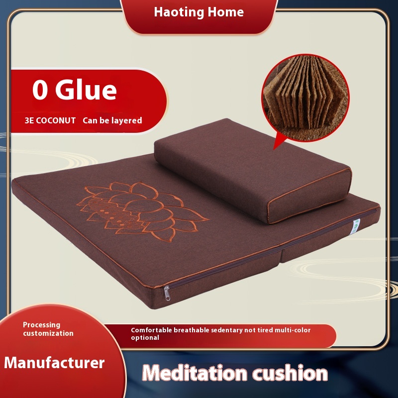Coconut Fiber Mat Cushion Meditation Kneeling Mat Worship Mat Lotus Square Meditation Cushion Meditation Worship Mat Folding Meditation Mat