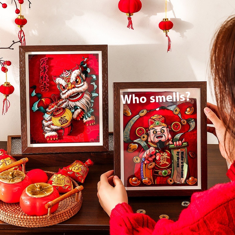 Year Desktop Ornaments Snake Year High-end Handmade Three-dimensional Picture Frame Bedroom Living Room Entrance Decoration Photo Frame Table