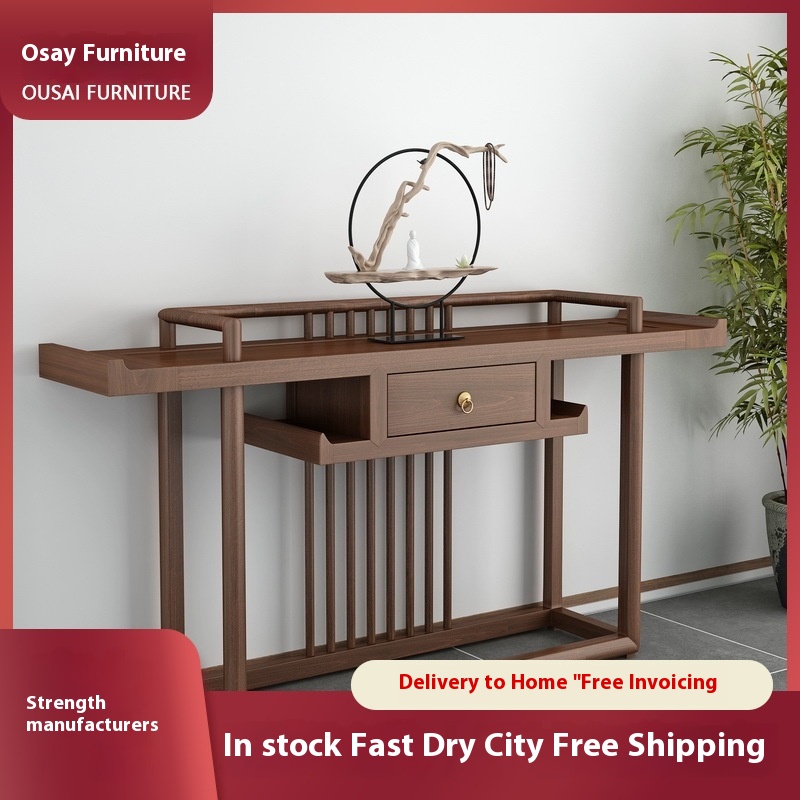 Chinese-style Solid Wood Entrance Table Entrance Cabinet Wall Entrance Table Simple Modern Long Strip Table Table Table