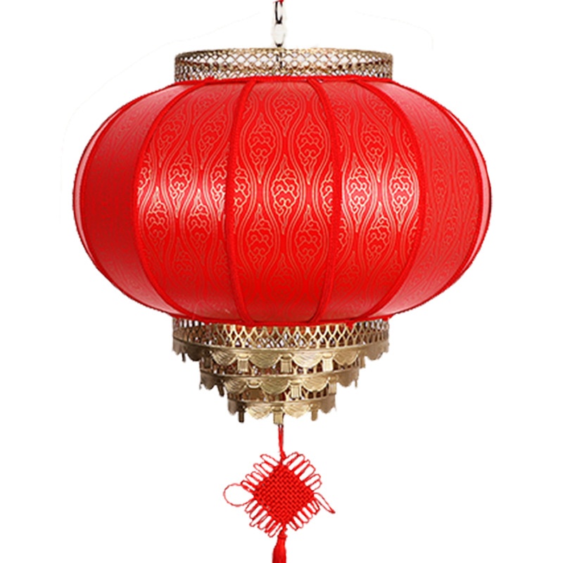 Sheepskin Lantern Chinese Antique Outdoor Waterproof Red Lantern Housewarming Round Chandelier Festive Pumpkin Palace Lantern