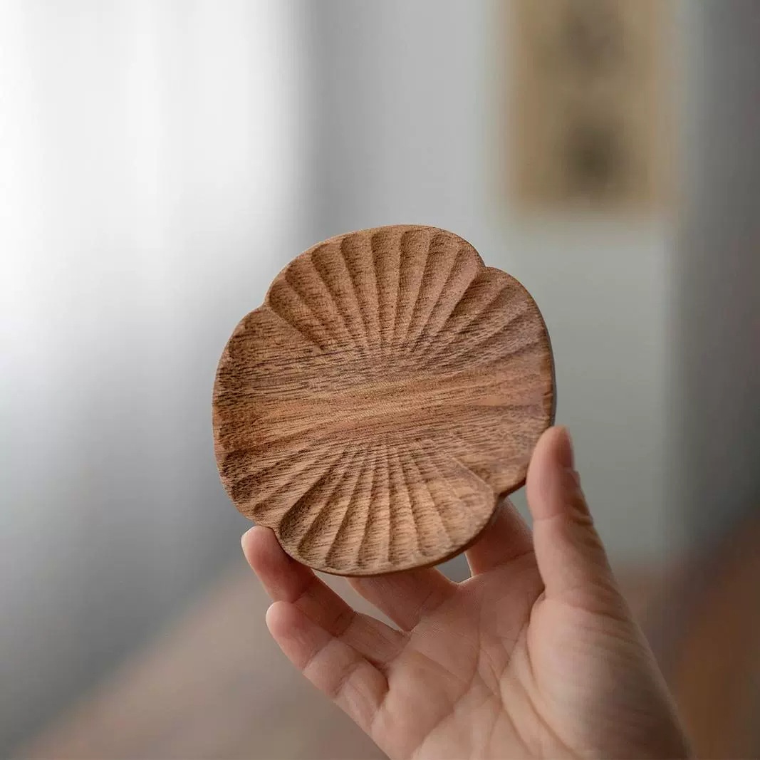 Walnut Tea Coaster Creative Tea Tray Solid Wood Kung Fu Teaulation Mat Zen Pot Base Tea Set Accessories