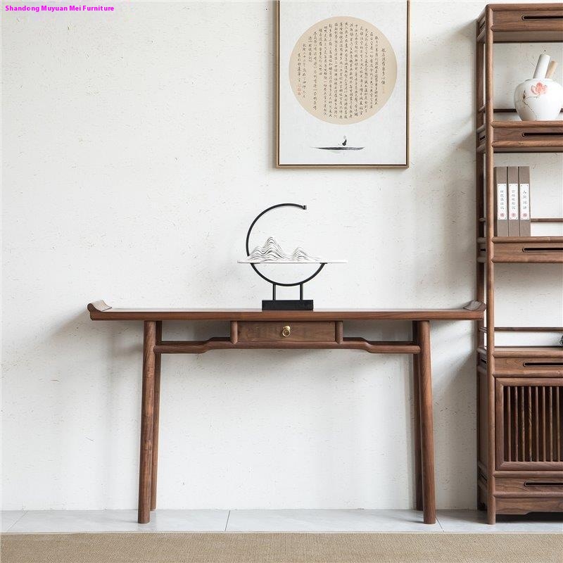 Black Walnut Warped Head Table Antique Nave Table Chinese Style Light Luxury Simple Solid Wood Zen Furniture