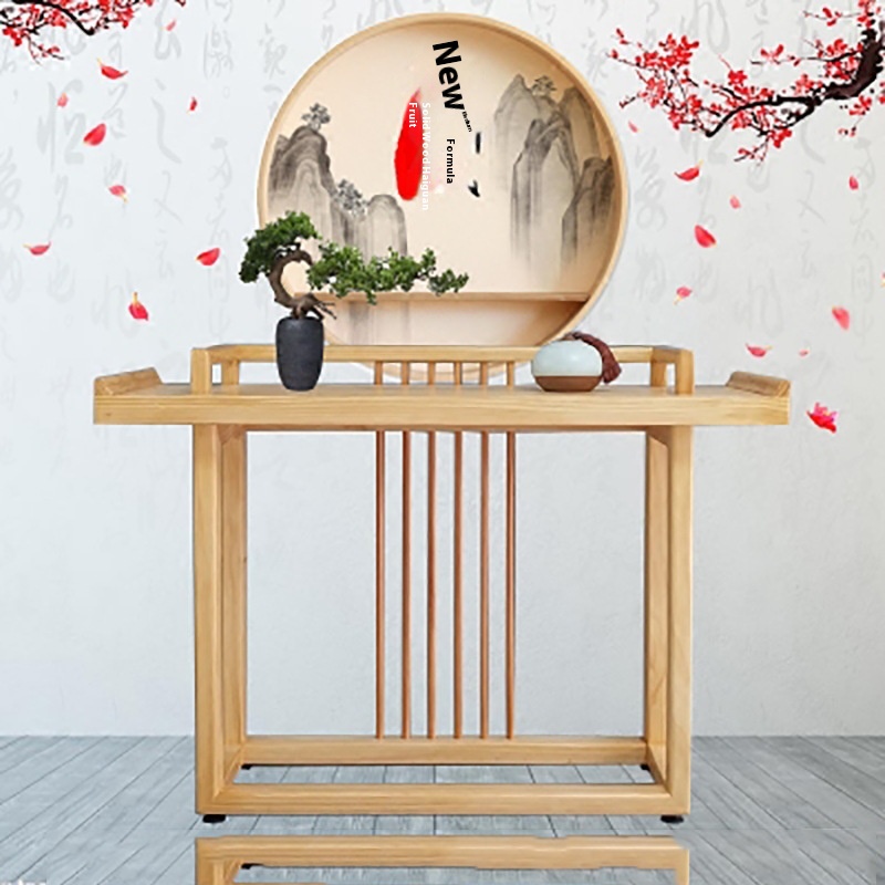 Solid Wood Antique Zen Style End View Table Chinese Style Table Entrance Table Classical Entrance Hall Partition Table Long Strip