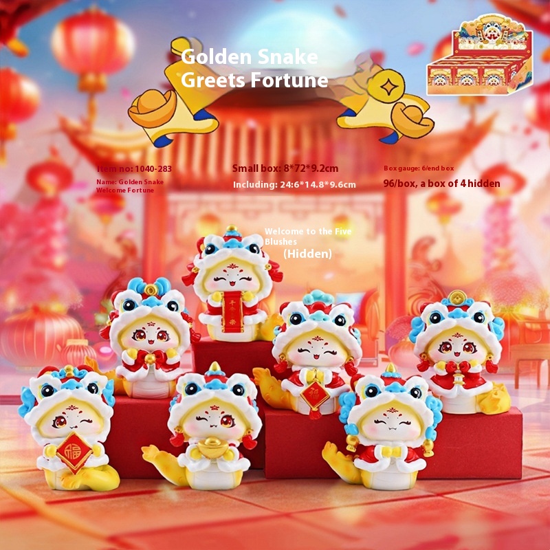 Happy Year Of The Snake Golden Snake Welcome Fortune Blind Box Hand-held Year Gifts Recommend Gifts Home Decorations