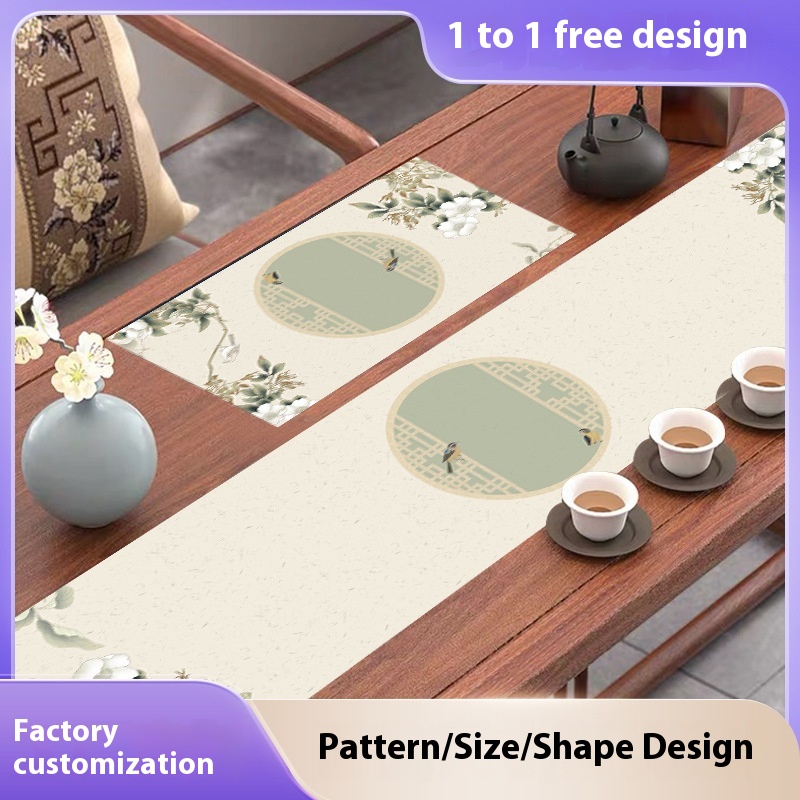 Chinese Style Table Flag Zen Tea Table Tea Mat Tea Table Mat Absorbent Diatom Mud Tea Table Chinese Styleulation Tea Mat