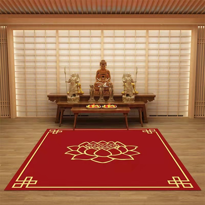 Monastery Buddha Hall Carpet Lotus Lotus Kneeling Mat Temple Ancestral Hall Dharma Society Immortal Family Meditation Meditation Carpet Zen Chinese Style