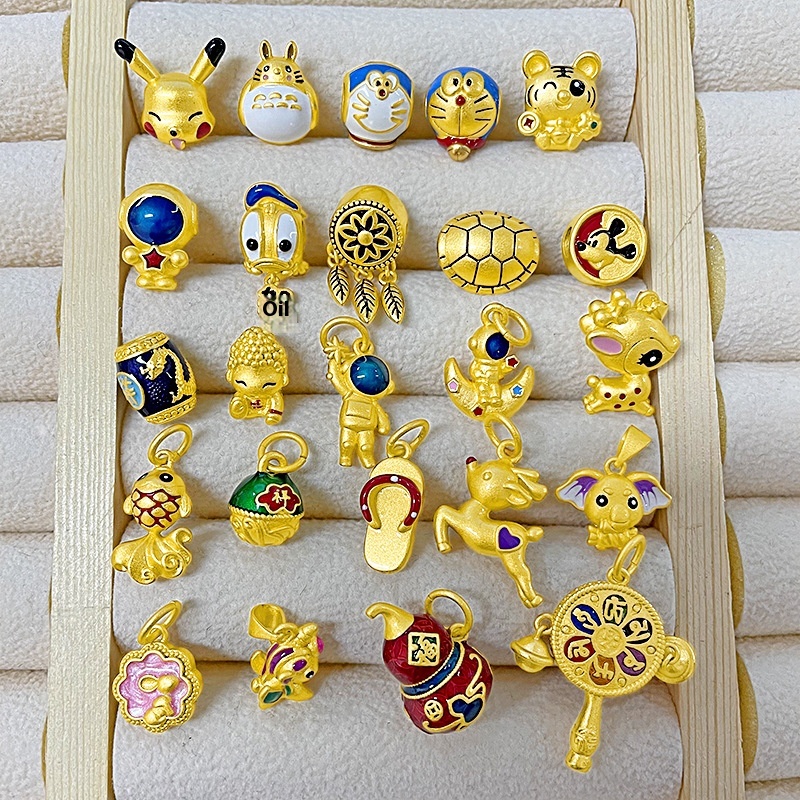 Sand Gold Pendant Accessories Gold Shop Ancient Gold Pure Copper Pendant Bracelet Accessories Ancient Style Imitation Gold Jewelry Accessories