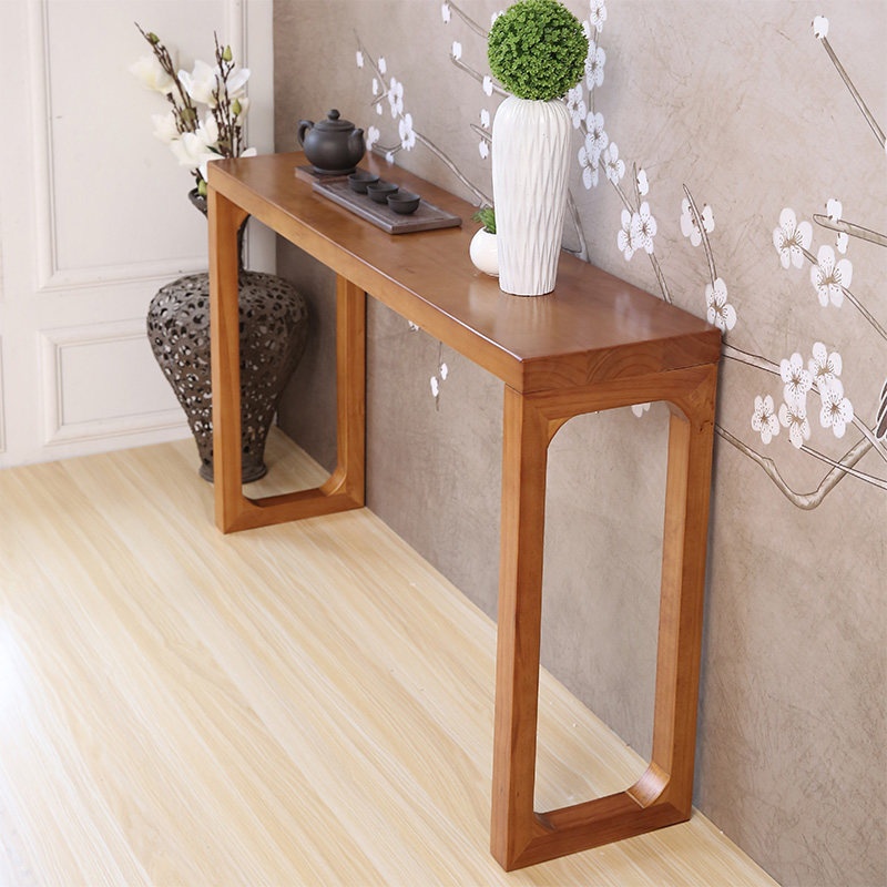 Solid Wood Entrance Table Modern Simple Chinese Style Entrance Cabinet Sofa Backrest Table Table Table Table Table Entrance Table