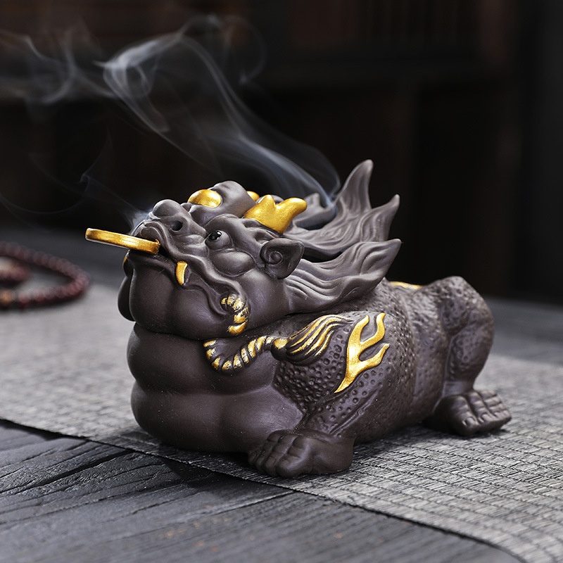 Zen Purple Sand Golden Toad Incense Burner Tea Pet Creative Plate Incense Burner Incense Tea Ceremony Tea Pet Multi-purpose Incense Burner Ornaments