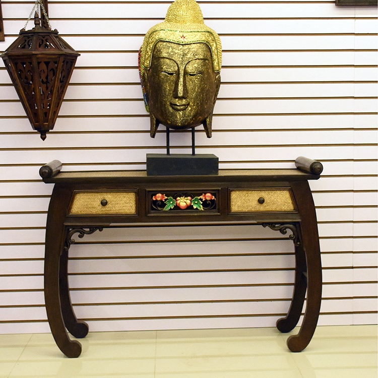 Thai Retro Furniture Southeast Asia Living Room Club Aisle Entrance Cabinet Home Furnishings Decoration Cabinet Table Altar