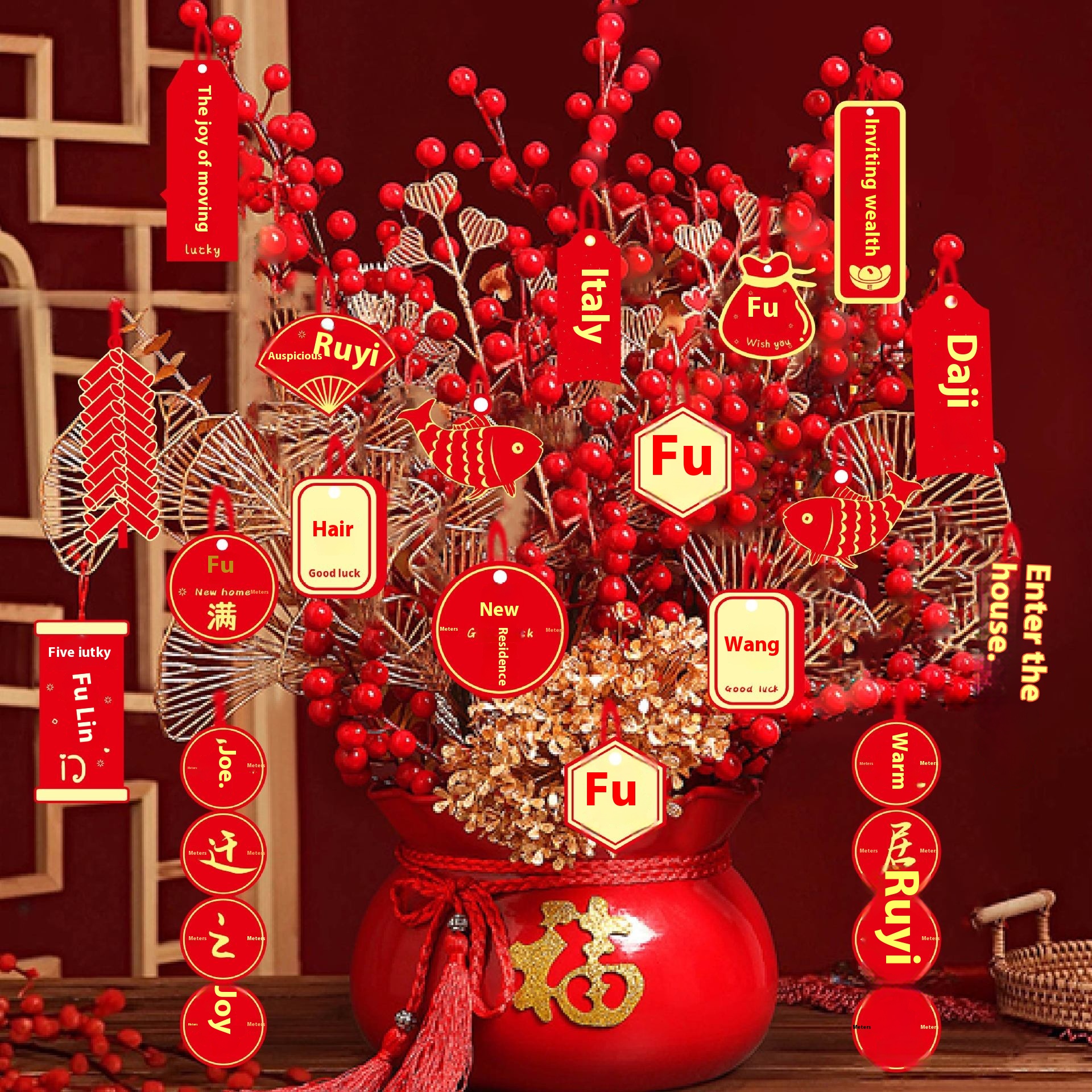 Spring Festival Living Room Pendant Hanging Ornaments For Housewarming Happy Supplies Year Ornaments Year Hanging Ornaments Year Of The Snake Decorations