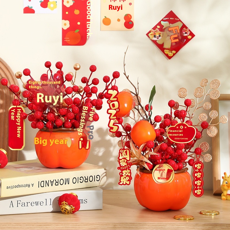 Year Of The Snake Persimmon Decoration Decoration Supplies Spring Festival Year Living Room Festive Ornaments Year Year Decoration Year Goods