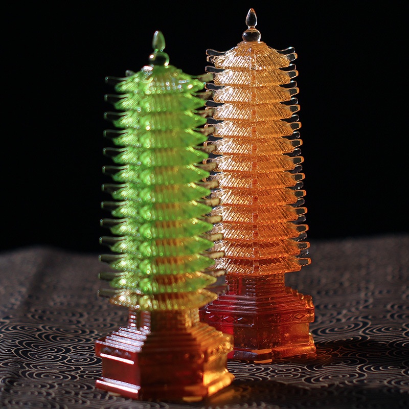 Ancient Glazed Wenchang Tower13-story Tower Ornaments Placed In The Living Room To Send Blessings To Relatives And Friends For College Entrance Examination Gifts